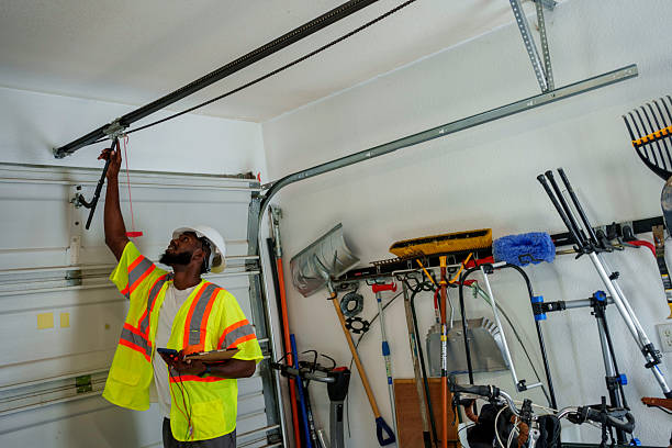 Professional Garage Door Panel Replacement technician working in Pasadena, MD